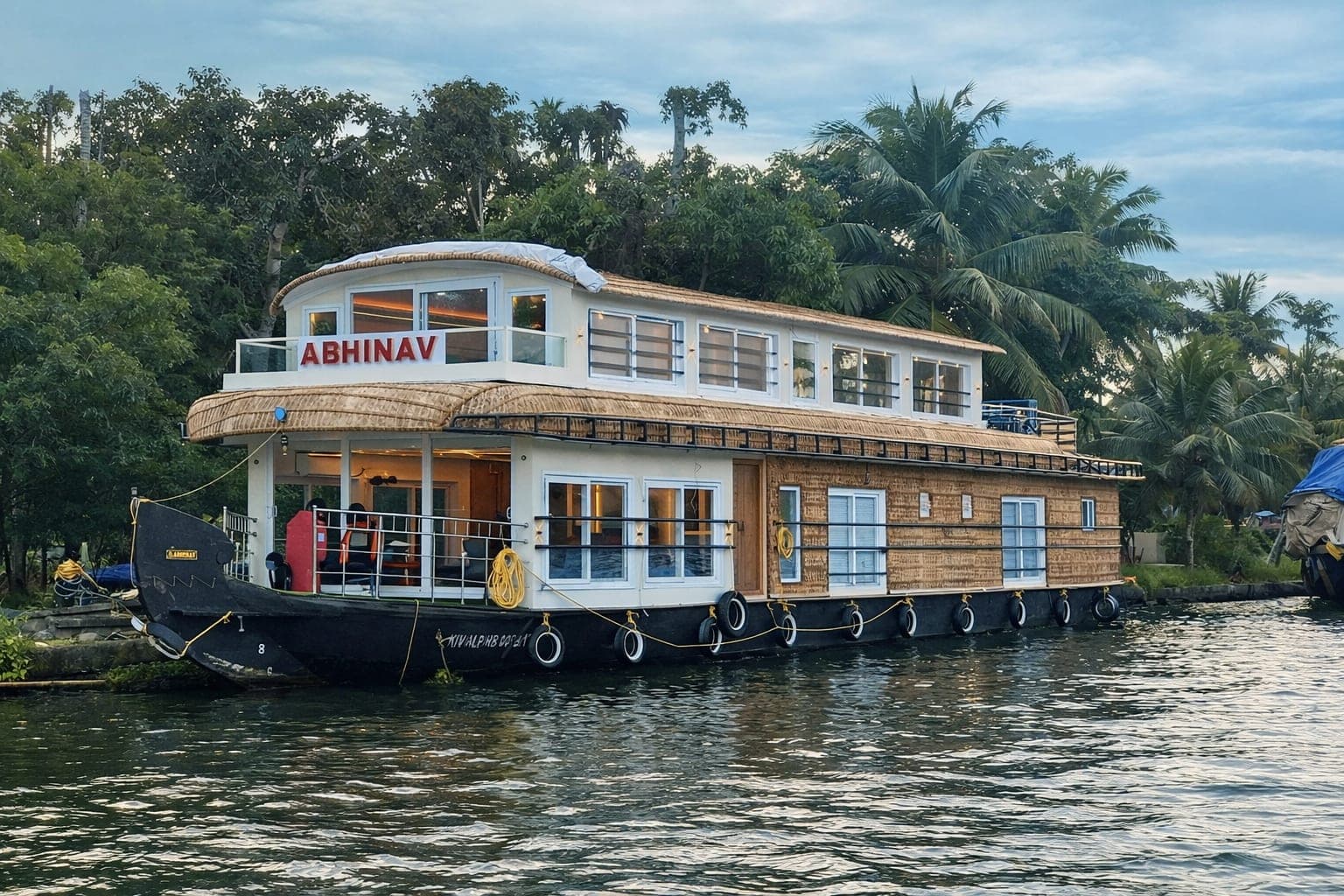 Premium houseboat in Alleppey with modern interiors and full AC